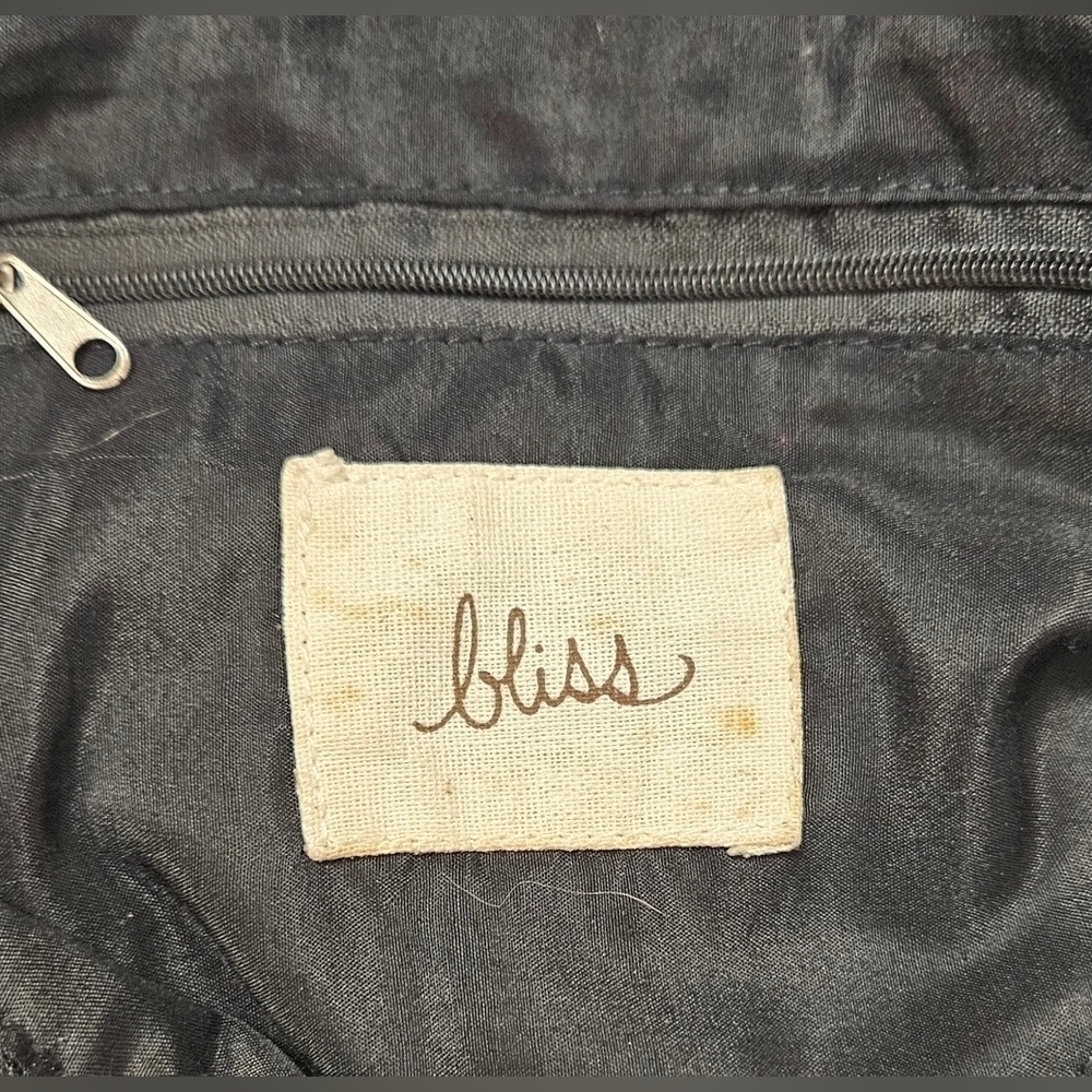 Bliss Black Faux Leather Tote Bag Silver Sequin Trim Glam Shoulder Bag - Picture 4 of 7